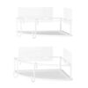SET OF 2 CORNER BINS CUBIKO WHITE 23X23X8CM