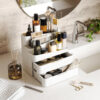 GLAM ORGANIZER WHITE & GREY 27X18X25CM - Image 2