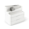 GLAM ORGANIZER WHITE & GREY 27X18X25CM