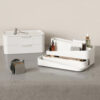 GLAM ORGANIZER WHITE & GREY 27X18X25CM - Image 6