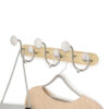WALL HOOK MELODY 9 HOOKS NATURAL & NICKEL 43X8X13CM - Image 6