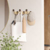 WALL HOOK MELODY 9 HOOKS NATURAL & NICKEL 43X8X13CM - Image 2
