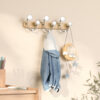 WALL HOOK MELODY 9 HOOKS NATURAL & NICKEL 43X8X13CM - Image 3