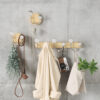WALL HOOK MELODY 9 HOOKS NATURAL & NICKEL 43X8X13CM - Image 4