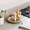 LAZY SUSAN BELLWOOD WHITE & NATURAL 30X30X9CM - Image 4