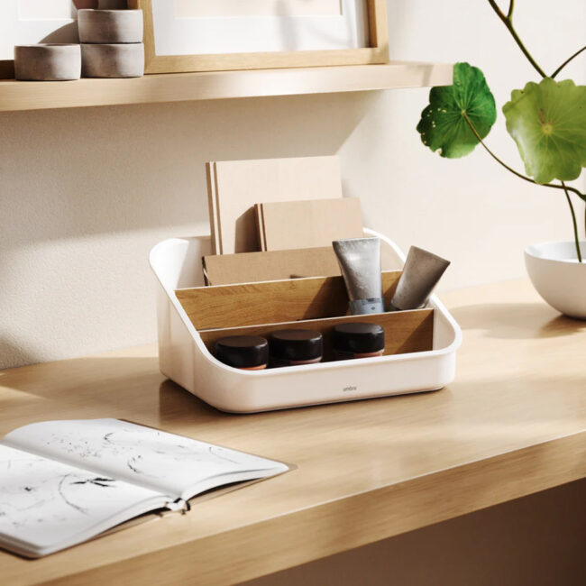 PACKET ORGANIZER BELLWOOD WHITE & NATURAL 26X20X13CM - Image 3