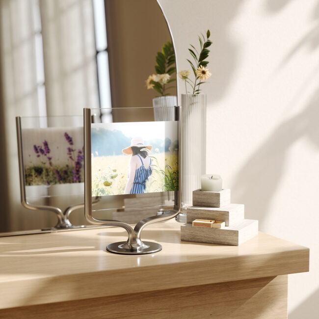 PICTURE FRAME WISHBONE CHROME 18X10X25CM - Image 3
