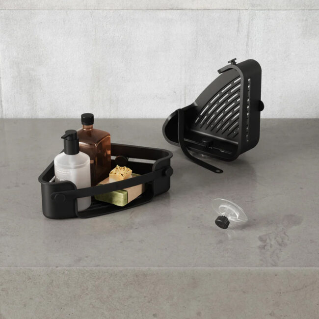 ADHESIVE CORNER BIN FLEX BLACK 30X19X9CM - Image 3