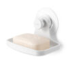 ADHESIVE SOAP DISH FLEX WHITE 13X10X9CM