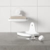 ADHESIVE SOAP DISH FLEX WHITE 13X10X9CM - Image 4