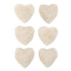 HEART POMPON IVORY 3CM 6PCS