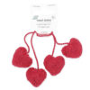 DOUBLE HEART POMPON RED 2PCS