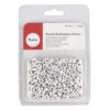 PLASTIC LETTER BEADS WHITE 6MM