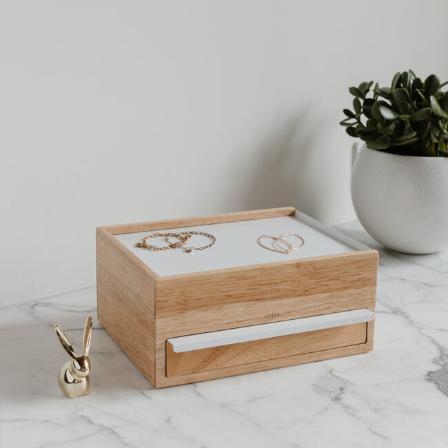 STORAGE BOX STOWIT WHITE & NATURAL 26X22X12CM - Image 5