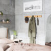 WALL HOOK FLIP 8 MOUNTED NATURAL 81X6X3CM - Image 4