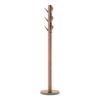 FLAPPER COAT RACK LIGHT WALNUT & GOLD 40X40X168CM