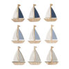 STICKER WOODEN BOAT 3X4CM 9PCS