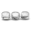 TEALIGHT HOLDER BODHI CLEAR (ASS.3 DESIGNS) 8X6CM