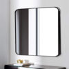 MIRROR CURVED ALUMINIUM BLACK 50X70CM - Image 2