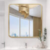 MIRROR CURVED ALUMINIUM GOLD 60X60CM - Image 3