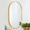 MIRROR OVAL ALUMINIUM GOLD 50X100CM - Image 2