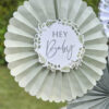 PAPER FAN BOTANICAL GREEN 10CM & 13.5CM 5PCS - Image 3