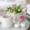 TEALIGHT HOLDER DRUZY WHITE 10X8.5CM - Image 3