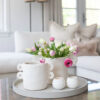 TEALIGHT HOLDER DRUZY WHITE 10X8.5CM - Image 2