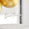CAKE TOPPER HAPPY BIRTHDAY CLEAR 12X18CM