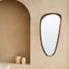 MIRROR EGG SLOPE DARK WOOD 70X150CM - Image 2