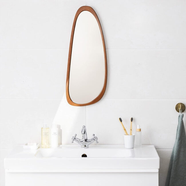 MIRROR EGG SLOPE DARK WOOD 70X200CM - Image 3