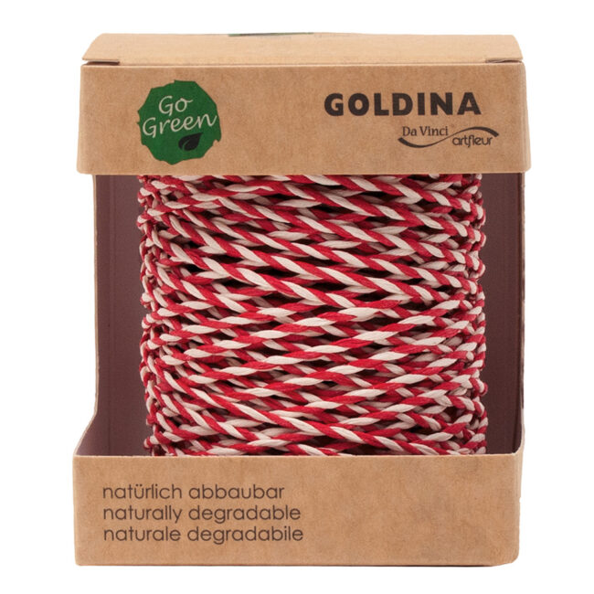 CORD TWISTED WHITE & RED 2MMX40M