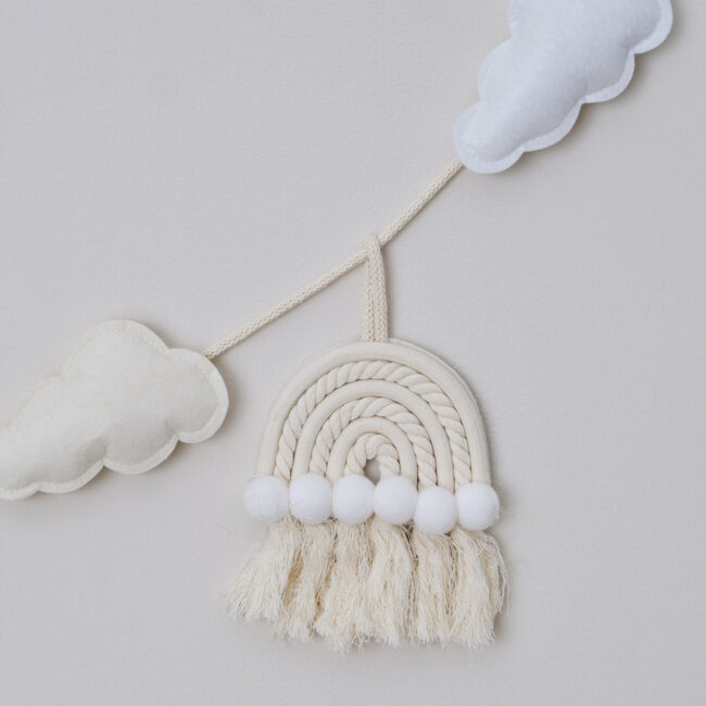 BUNTING CLOUDS & RAINBOWS MACRAME 2M - Image 3