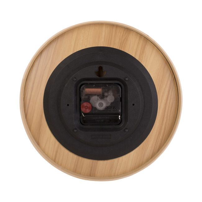 WALL CLOCK PURE WOOD GRAIN BLACK 22CM - Image 3
