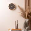 WALL CLOCK PURE WOOD GRAIN BLACK 22CM - Image 2