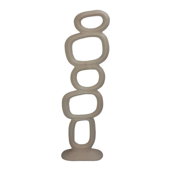 DECOR ORGANIC ALUMINIUM IVORY 14.5X7X47CM