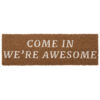 DOORMAT "COME IN WE RE AWESOME" NATURAL & WHITE 75X26CM