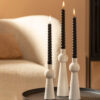CANDLEHOLDER MILA ENAMEL IVORY 16.5x4.5CM - Image 2