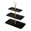 SERVING PLATTER FESTIVE BLACK 16X36CM