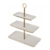 SERVING PLATTER FESTIVE IRON WHITE 31X16X36CM