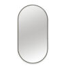 MIRROR OVAL ALUMINIUM BLACK 30X60CM