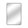 MIRROR CURVED ALUMINIUM BLACK 50X70CM