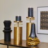 CANDLE HOLDER IRON GOLD 10.5X10.5X32.5CM - Image 3