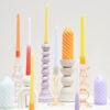 CANDLEHOLDER POLYRESIN IVORY 9.5X6.5X15.5CM - Image 2