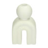 CANDLEHOLDER POLYRESIN IVORY 9.5X6.5X15.5CM