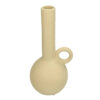 CANDLEHOLDER FINE EARTHENWARE BEIGE 9.1X8.2X20.2CM