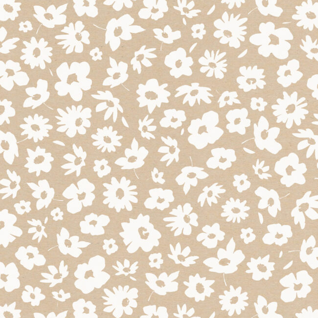 COUNTER ROLL MILLEFLEURS KRAFT & WHITE 100MX30CM - Image 3