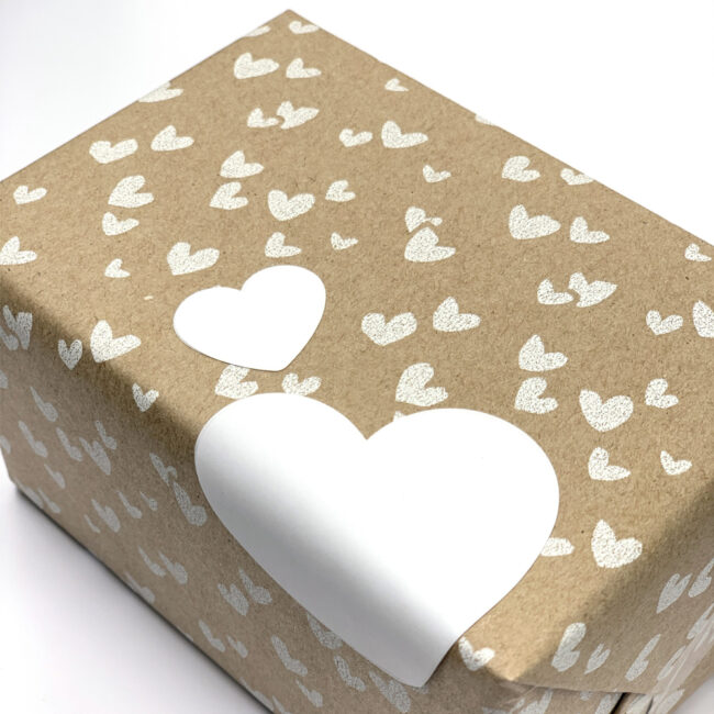 COUNTER ROLL SOLO HEARTS KRAFT & WHITE 100X30CM - Image 4