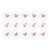 GIFT STICKERS SOLO HEARTS ROSE GOLD 5CM - Image 2