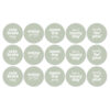 GIFT STICKERS TEXT MIX SAGE GREEN 5CM - Image 2